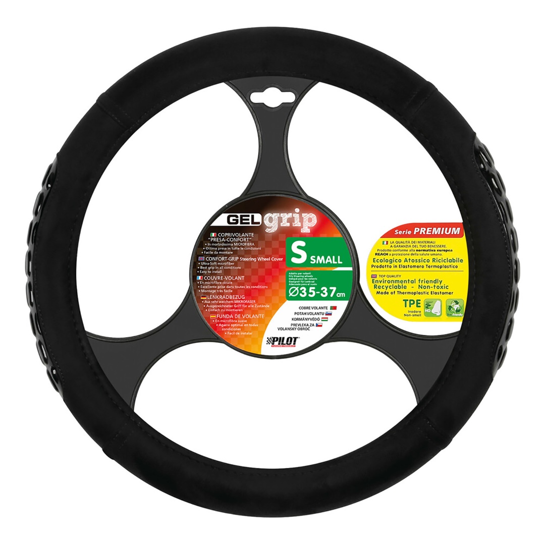 Εικόνα 2 από 2 — ΚΑΛΥΜΜΑ ΤΙΜΟΝΙΟΥ GEL GRIP (S) 35/37cm ΜΙΚΡΟΙΝΕΣ/ΤΖΕΛ ΜΑΥΡΟ ΑΟΣΜΟ ECO-FRIENDLY