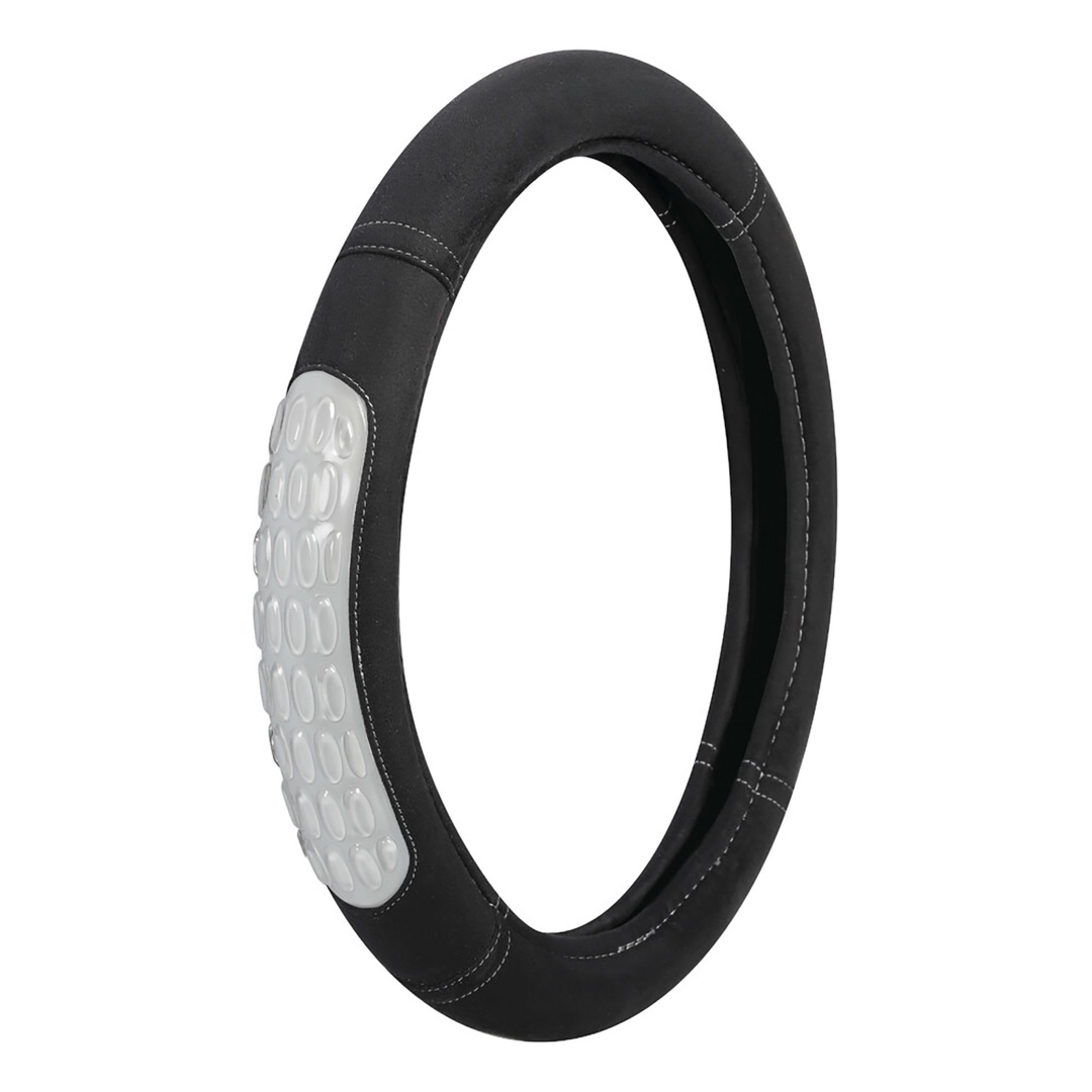 Εικόνα 1 από 2 — ΚΑΛΥΜΜΑ ΤΙΜΟΝΙΟΥ GEL GRIP (S) 35/37cm ΜΙΚΡΟΙΝΕΣ/ΤΖΕΛ ΜΑΥΡΟ/ΓΚΡΙ ΑΟΣΜΟ ECO-FRIENDLY