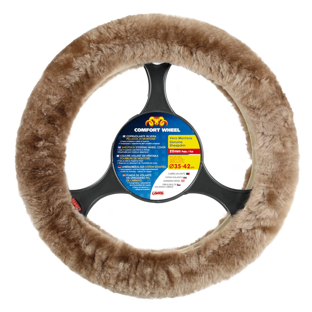 Εικόνα 2 από 2 — ΚΑΛΥΜΜΑ ΤΙΜΟΝΙΟΥ ΜΕ ΓΟΥΝΑ ΚΑΦΕ ΑΠΟ ΓΝΗΣΙΟ ΔΕΡΜΑ ΠΡΟΒΑΤΟΥ COMFORT WHEEL 36-42 cm