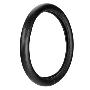 ΚΑΛΥΜΜΑ ΤΙΜΟΝΙΟΥ RACING PREMIUM BLACK (Μ) 37/39cm ΣΥΝΘΕΤΙΚΟ ΔΕΡΜΑ SKEENTEX ΜΑΥΡΟ/CARBON LOOK LAMPA - 1 ΤΕΜ.