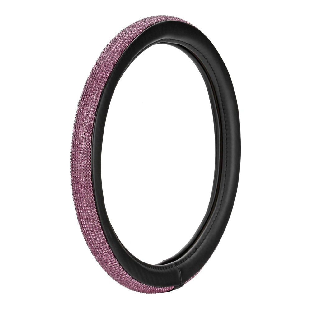 Εικόνα 1 από 5 — ΚΑΛΥΜΜΑ ΤΙΜΟΝΙΟΥ DIAMONDS PINK (Μ) 37/39cm ΣΥΝΘΕΤΙΚΟ ΔΕΡΜΑ SKEENTEX ΜΑΥΡΟ/POZ LAMPA  – 1 ΤΕΜ.