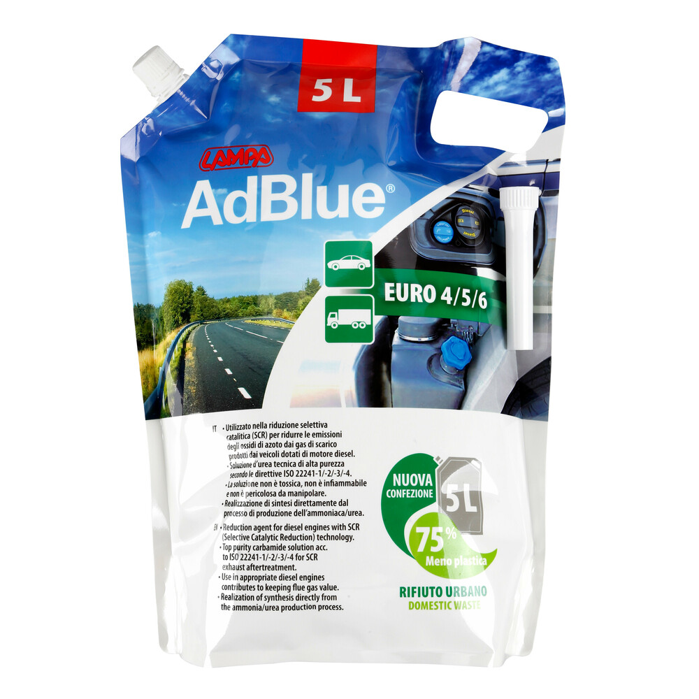 Εικόνα 1 από 1 — ΠΡΟΣΘΕΤΟ ΥΓΡΟ ADBLUE 5LT ΣΕ ΣΑΚΟΥΛΑ ΜΕ ΣΤΟΜΙΟ LAMPA – 1 ΤΕΜ.