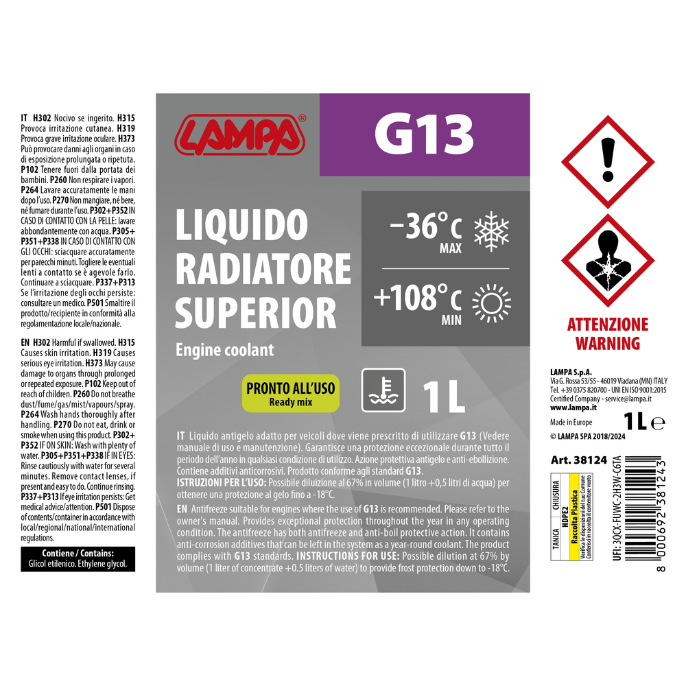 Εικόνα 2 από 2 — ΑΝΤΙΨΥΚΤΙΚΟ SUPERIOR-VIOLET -36°C 1LT G13  ΣΥΜΠΩΚΝΩΜΕΝΟ BIOTECHNOLOGY (ΠΑΡΑΦΛΟΥ) LAMPA  – 1 TEM.