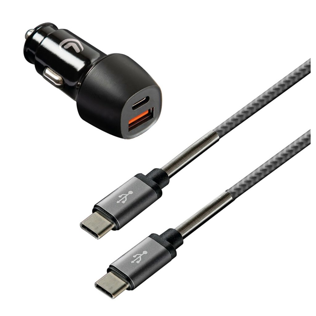 Εικόνα 2 από 6 — ΦΟΡΤΙΣΤΗΣ ΑΝΑΠΤΗΡΑ ΜΕ 2 USB ΚΑΙ ΚΑΛΩΔΙΟ ΦΟΡΤΙΣΗΣΚΑΙΣΥΓΧΡΟΝΙΣΜΟΥ 100cm TYPE-C KIT PRO 18W 12/24V