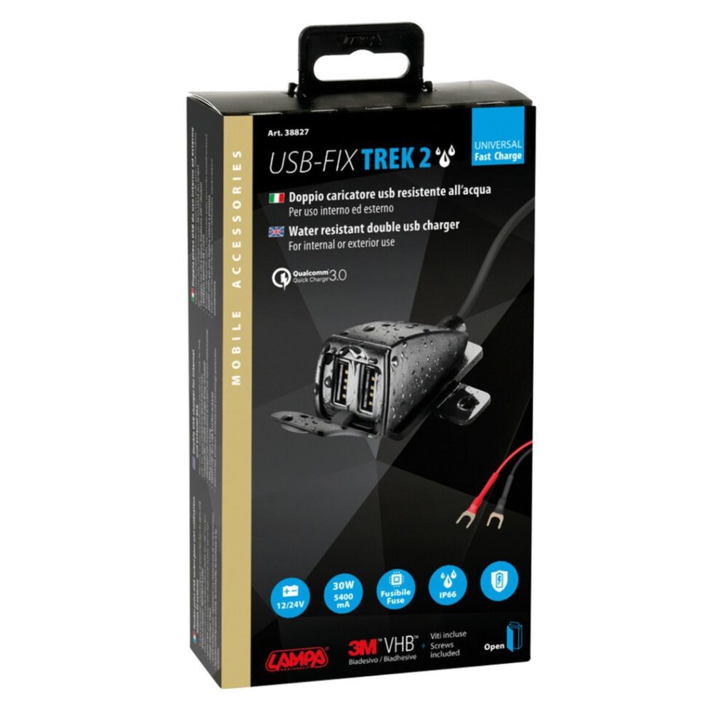 Εικόνα 6 από 6 — ΦΟΡΤΙΣΤΗΣ USB ΔΙΠΛΟΣ TREK 2 12/24V 5400mA ΜΕ ΒΑΣΗ ΣΤΗΡΙΞΗΣ ΒΙΔΩΤΗ ΚΑΙ ΚΑΛΩΔΙΟ 150cm ΑΔΙΑΒΡΟΧΟΣ