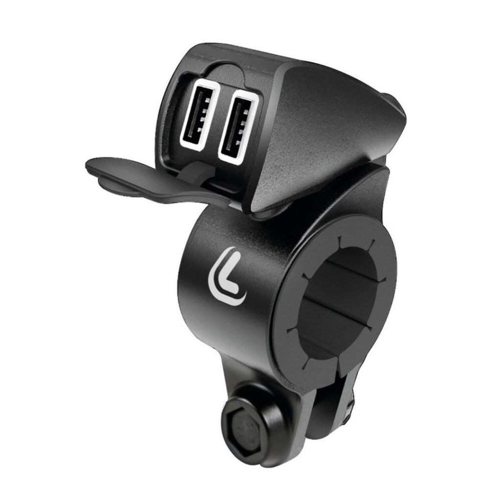 Εικόνα 1 από 8 — ΦΟΡΤΙΣΤΗΣ USB ΔΙΠΛΟΣ TREK 12/24V 5400mA ΜΕ ΒΑΣΗ ΣΤΗΡΙΞΗΣ ΤΙΜΟΝΙΟΥ 21-32mm ΚΑΙ ΚΑΛΩΔΙΟ 150cm ΑΔΙΑΒΡΟΧΟΣ