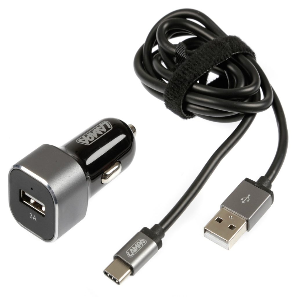 Εικόνα 1 από 2 — ΦΟΡΤΙΣΤΗΣ ΑΝΑΠΤΗΡΑ 12/24V ΜΕ 1 USB TYPE-C 3000mA ΜΕ ΚΑΛΩΔΙΟ 100cm FAST CHARGER SILVER LINE