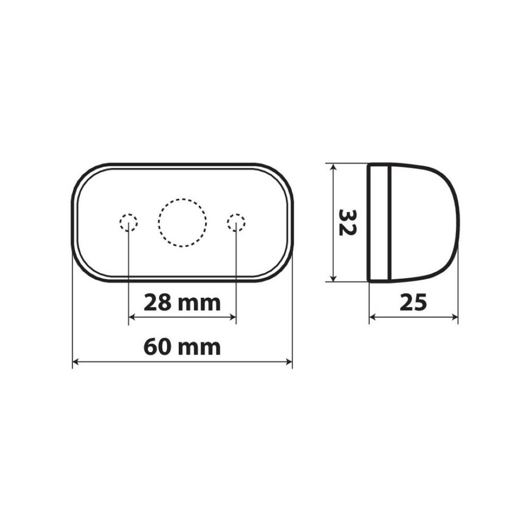 Εικόνα 2 από 3 — ΦΩΣ ΟΓΚΟΥ 10-30V ΜΕ 4 LED ΠΟΡΤΟΚΑΛΙ 60x32x25mm  1ΤΕΜ.