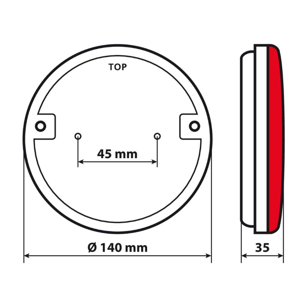 Εικόνα 2 από 4 — ΦΩΣ ΠΙΣΩ ΔΕΞΙ 12/24V DYNAMIC-O 140 mm ΜΕ 29 LED 3 ΧΡΗΣΕΙΣ ΘΕΣΕΩΣ/ΦΛΑΣ/STOP (ΚΟΚΚΙΝΟ/ΠΟΡΤΟΚΑΛΙ) – 1 ΤΕΜ.