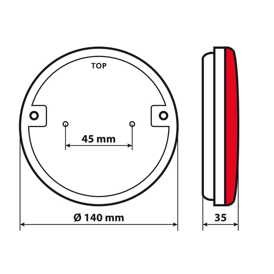 Εικόνα 2 από 4 — ΦΩΣ ΠΙΣΩ ΑΡΙΣΤΕΡΟ 12/24V DYNAMIC-O 140 mm ΜΕ 29 LED 3 ΧΡΗΣΕΙΣ ΘΕΣΕΩΣ/ΦΛΑΣ/STOP (ΚΟΚΚΙΝΟ/ΠΟΡΤΟΚΑΛΙ) – 1 ΤΕΜ.
