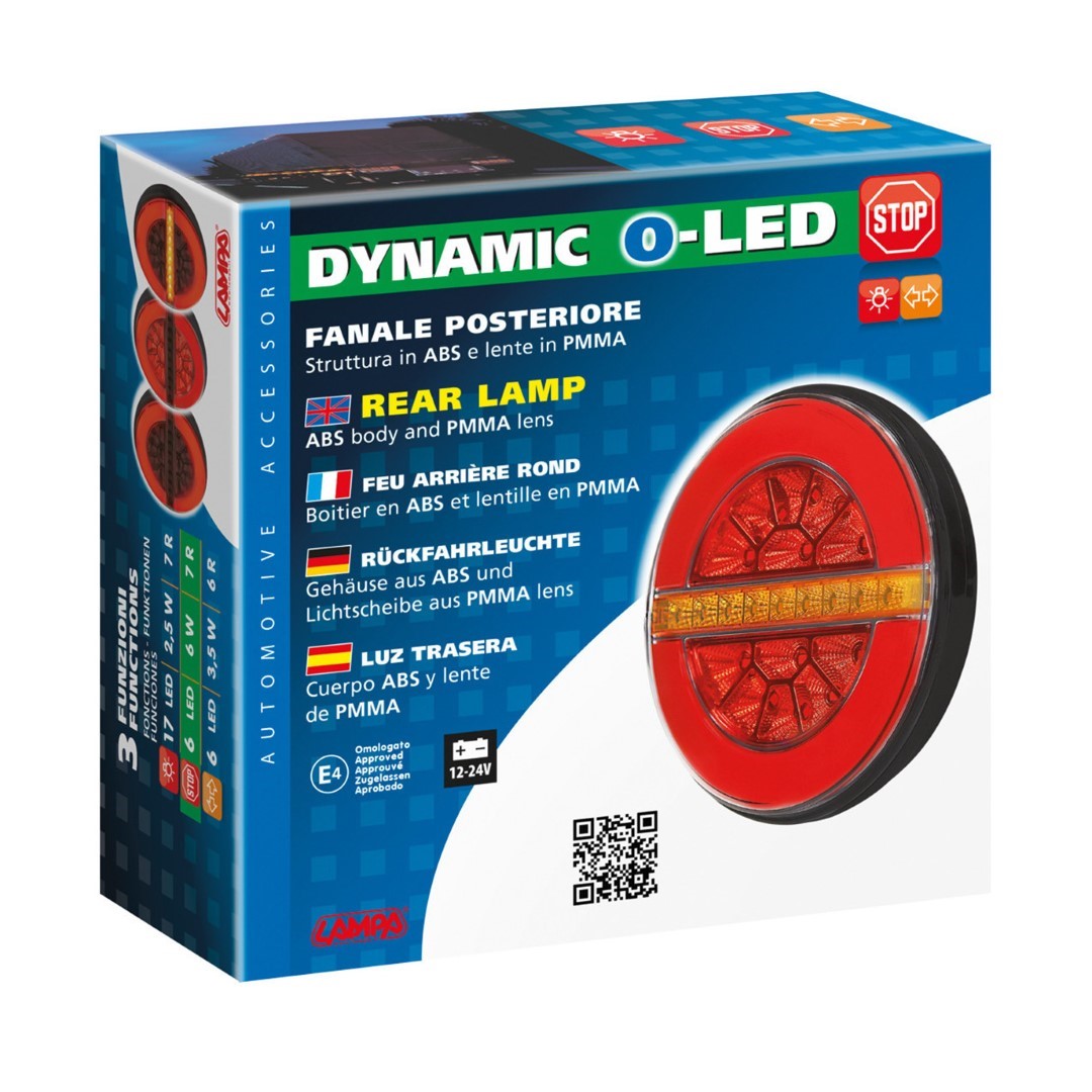 Εικόνα 4 από 4 — ΦΩΣ ΠΙΣΩ ΑΡΙΣΤΕΡΟ 12/24V DYNAMIC-O 140 mm ΜΕ 29 LED 3 ΧΡΗΣΕΙΣ ΘΕΣΕΩΣ/ΦΛΑΣ/STOP (ΚΟΚΚΙΝΟ/ΠΟΡΤΟΚΑΛΙ) – 1 ΤΕΜ.