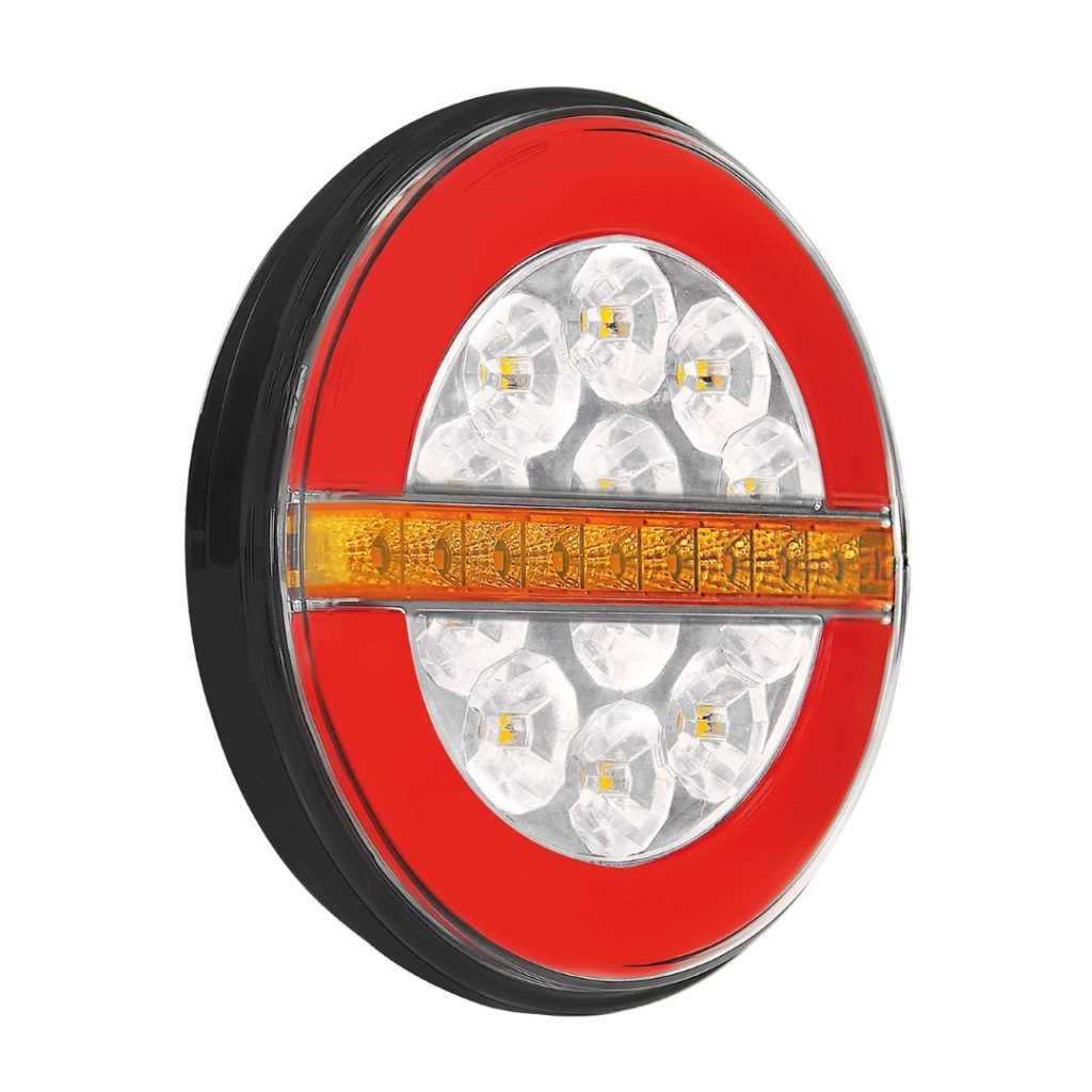 Εικόνα 1 από 3 — ΦΩΣ ΠΙΣΩ ΑΡΙΣΤΕΡΟ 12/24V DYNAMIC-O 140 mm ΜΕ 29 LED 3 ΧΡΗΣΕΙΣ ΘΕΣΕΩΣ/ΦΛΑΣ/STOP (ΚΟΚΚΙΝΟ/ΠΟΡΤΟΚΑΛΙ/ΛΕΥΚΟ) – 1 ΤΕΜ.