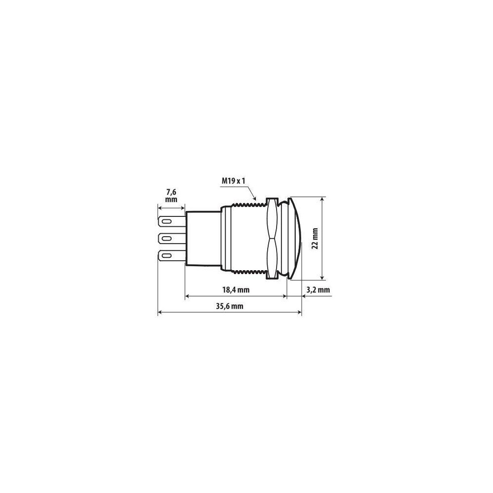 Εικόνα 5 από 6 — ΔΙΑΚΟΠΤΗΣ ΜΠΟΥΤΟΝ (BUTTON) 12/24V 5Amax 5PIN IP65 ON/OFF ME LED ΚΟΚΚΙΝΟ ΑΝΟΞΕΙΔΩΤΟ ΑΤΣΑΛΙ​ LAMPA – 1 TEM.