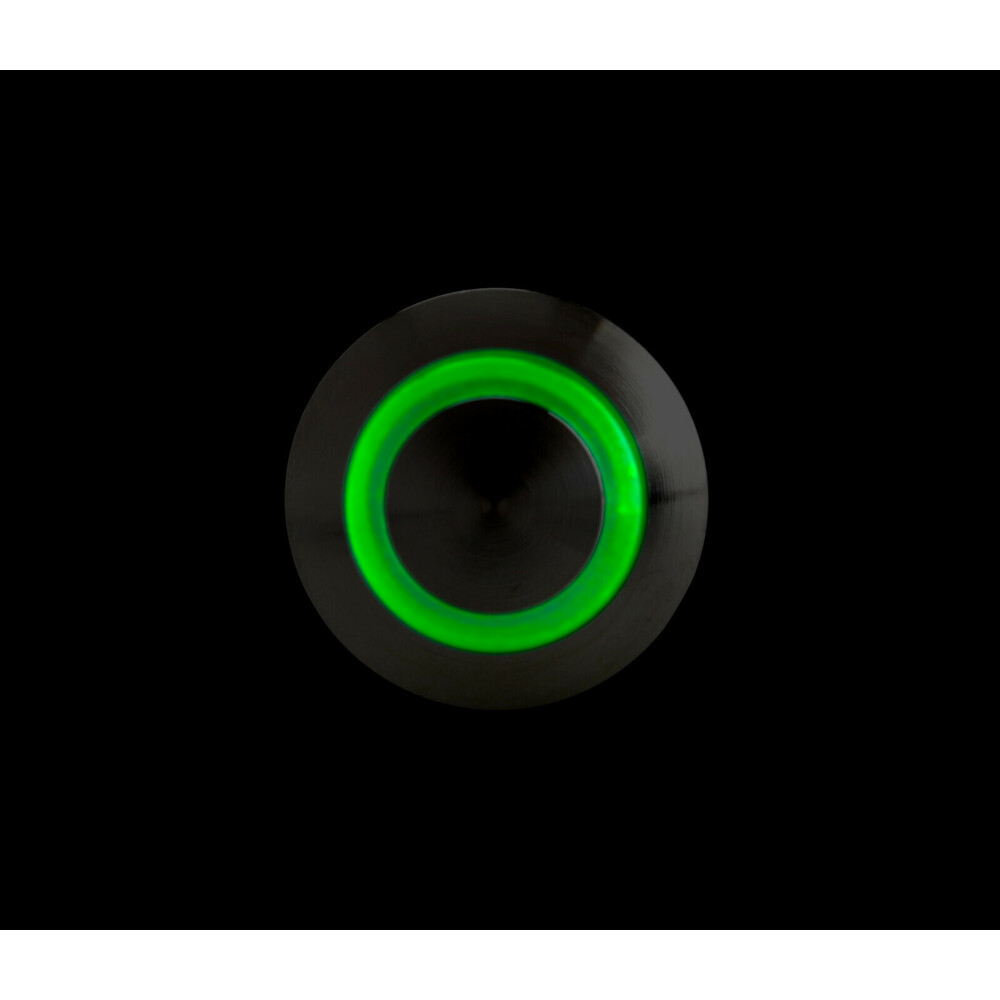 Εικόνα 4 από 6 — ΔΙΑΚΟΠΤΗΣ ΜΠΟΥΤΟΝ (BUTTON) 12/24V 5Amax 5PIN IP65 ON/OFF ME LED ΠΡΑΣΙΝΟ ΑΝΟΞΕΙΔΩΤΟ ΑΤΣΑΛΙ LAMPA – 1 TEM.