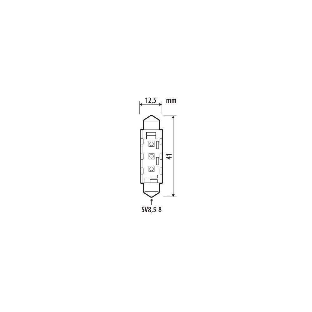 Εικόνα 2 από 3 — ΛΑΜΠΑΚΙΑ ΠΛΑΦΟΝΙΕΡΑΣ 12/24V 12x41mm 260/220lm 6.500K ΔΙΠΛΗΣ ΠΟΛ/ΤΑΣ LED CAN-BUS PRO-USER SERIES 1ΤΕΜ