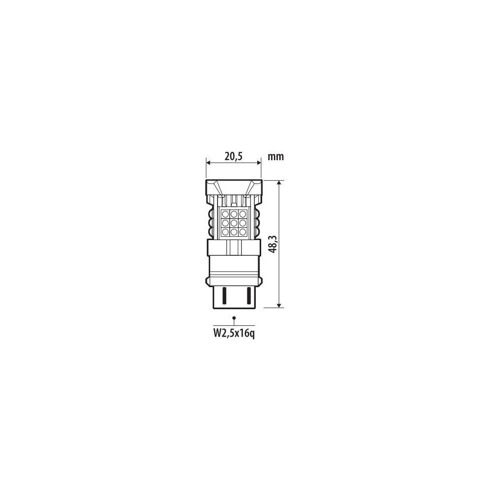 Εικόνα 2 από 3 — P27/7W 12/24V W2,5x16q 3480/800+2730/760lm 6.500K ΔΙΠΛΗΣ ΠΟΛ/ΤΗΤΑΣ LED CAN-BUS PRO-USER SERIES 1ΤΕΜ.