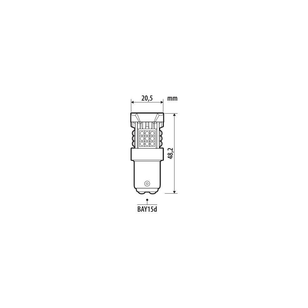 Εικόνα 2 από 3 — P21/5W 12/24V BAY15d 3040/580+2290/550lm ΜΕ ΠΟΡΤΟΚΑΛΙ ΦΩΣ LED CAN-BUS PRO-USER SERIES 1ΤΕΜ.