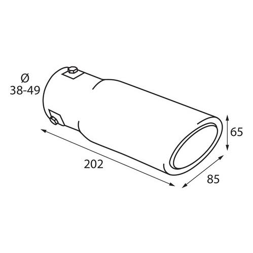 Εικόνα 3 από 4 — ΑΚΡΟ ΕΞΑΤΜΙΣΗΣ TS-62 Φ 38-49mm – ΣΤΡΟΓΓΥΛΟ ΛΟΞΟ