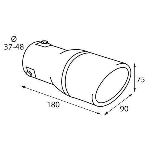 Εικόνα 2 από 4 — ΑΚΡΟ ΕΞΑΤΜΙΣΗΣ TS-25 Φ 37-58 mm – ΣΤΡΟΓΓΥΛΟ ΜΑΥΡΟ/ΙΝΟΧ