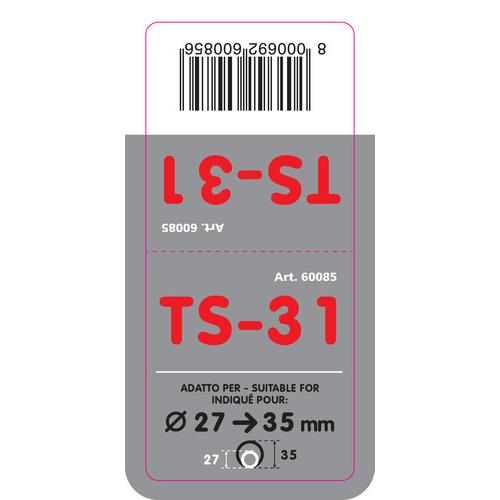 Εικόνα 3 από 4 — ΑΚΡΟ ΕΞΑΤΜΙΣΗΣ TS-31 Φ 27-35mm – ΟΒΑΛ ΛΟΞΟ