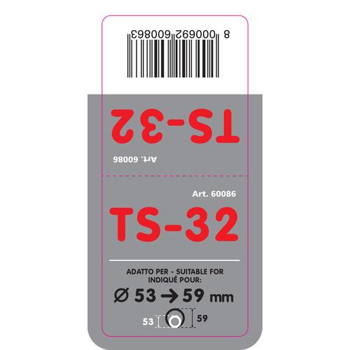 Εικόνα 2 από 5 — ΑΚΡΟ ΕΞΑΤΜΙΣΗΣ TS-32 Φ 53-59mm – ΟΒΑΛ ΛΟΞΟ