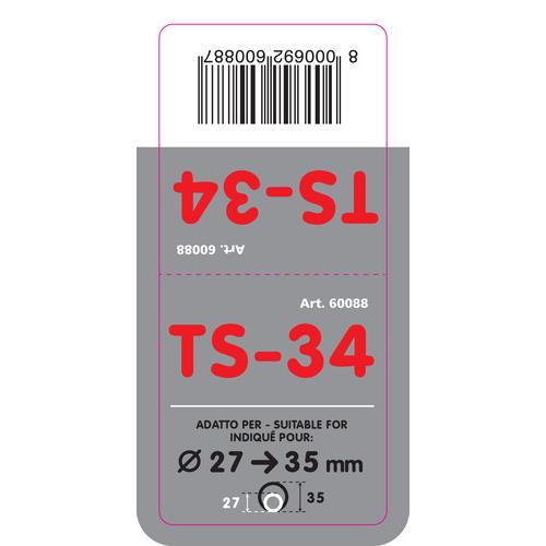 Εικόνα 4 από 4 — ΑΚΡΟ ΕΞΑΤΜΙΣΗΣ TS-34 Φ 27-35mm – ΟΒΑΛ ΛΟΞΟ