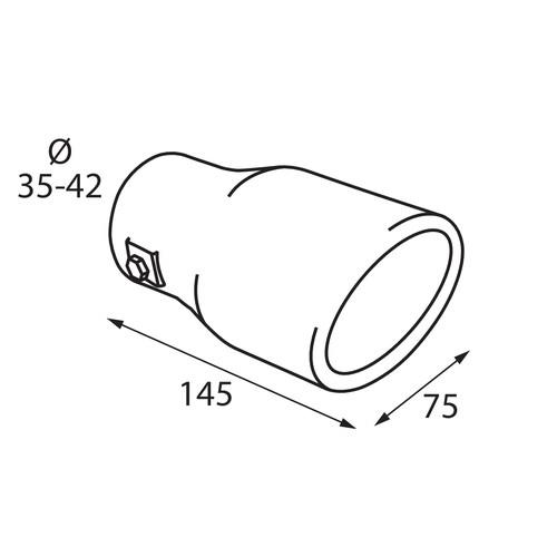 Εικόνα 3 από 4 — ΑΚΡΟ ΕΞΑΤΜΙΣΗΣ TS-38 Φ 35-42mm – ΣΤΡΟΓΓΥΛΟ ΛΟΞΟ