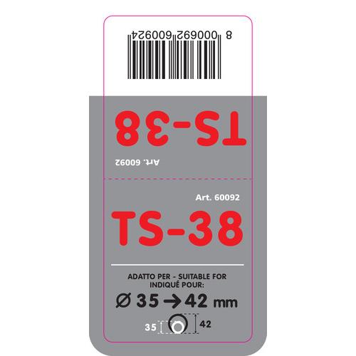 Εικόνα 4 από 4 — ΑΚΡΟ ΕΞΑΤΜΙΣΗΣ TS-38 Φ 35-42mm – ΣΤΡΟΓΓΥΛΟ ΛΟΞΟ