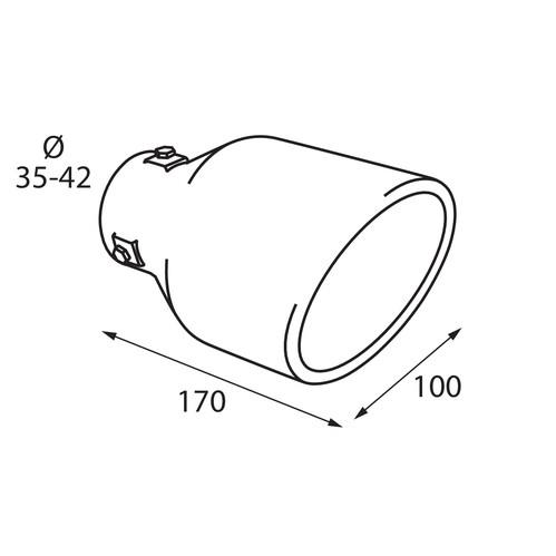 Εικόνα 3 από 4 — ΑΚΡΟ ΕΞΑΤΜΙΣΗΣ TS-39 Φ 35-42mm – ΣΤΡΟΓΓΥΛΟ ΛΟΞΟ