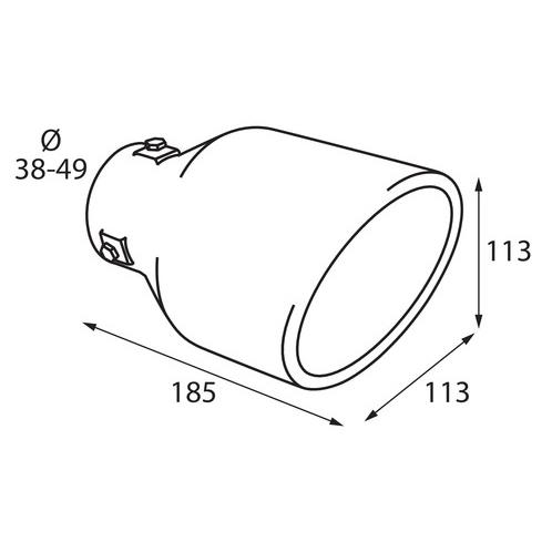 Εικόνα 3 από 4 — ΑΚΡΟ ΕΞΑΤΜΙΣΗΣ TS-40 Φ 38-49mm – ΣΤΡΟΓΓΥΛΟ ΛΟΞΟ