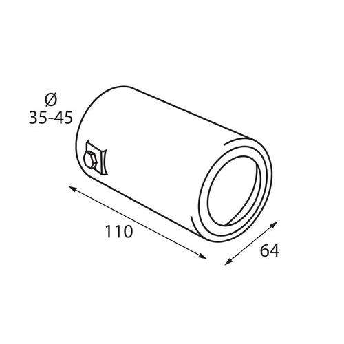 Εικόνα 2 από 4 — ΑΚΡΟ ΕΞΑΤΜΙΣΗΣ TS-54 Φ 35-45mm