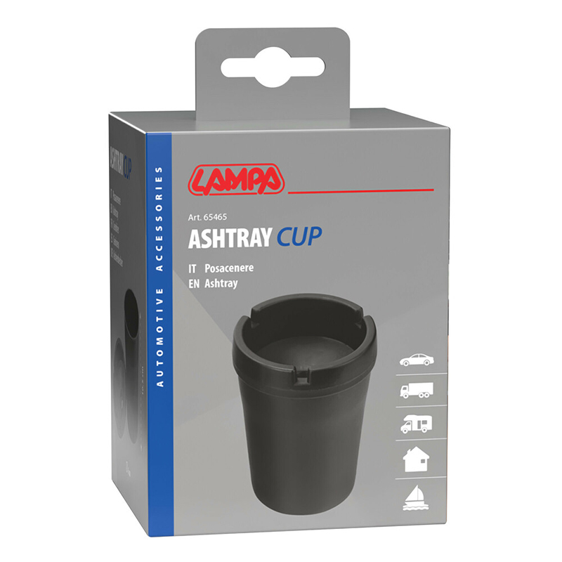 Εικόνα 6 από 6 — Lampa – Σταχτοδοχείο / Τασάκι Αυτοκινήτου Ashtray Cup Κλειστό με Υποδοχή για Τσιγάρο σε Μαύρο Χρώμα – 1 Τεμ. (L6546.5)