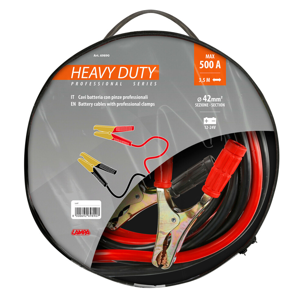 Εικόνα 4 από 4 — ΡΕΥΜΑΤΟΔΟΤΕΣ PROFESSIONAL SERIES HEAVY DUTY 500A 350cm LAMPA – 1 ΤΕΜ.