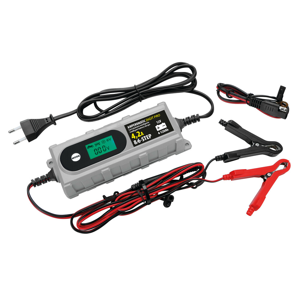 Εικόνα 1 από 3 — ΦΟΡΤΙΣΤΗΣ ΜΠΑΤΑΡΙΑΣ AMPEROMATIC DIGIT PRO 12V 4,2A 4>120Ah GEL-STD-SMF-EFB-LiFePo4