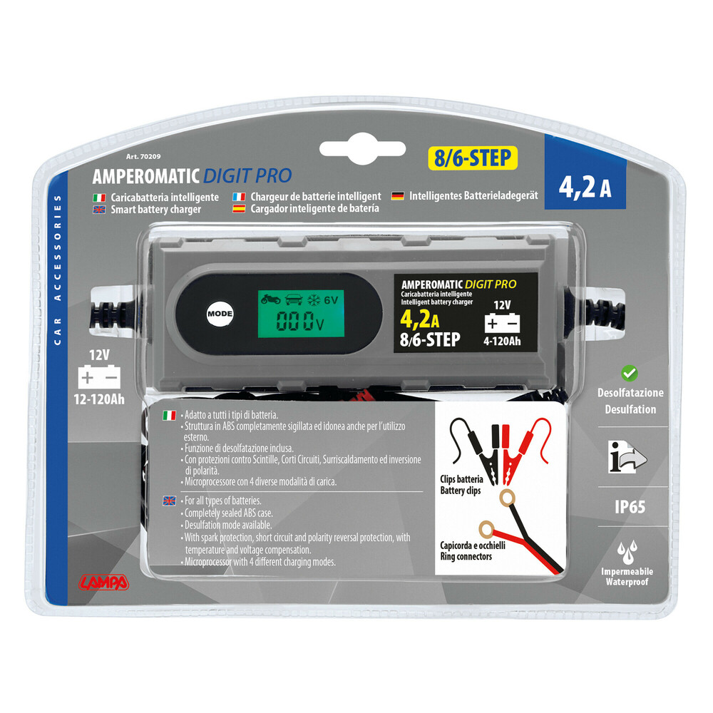 Εικόνα 3 από 3 — ΦΟΡΤΙΣΤΗΣ ΜΠΑΤΑΡΙΑΣ AMPEROMATIC DIGIT PRO 12V 4,2A 4>120Ah GEL-STD-SMF-EFB-LiFePo4