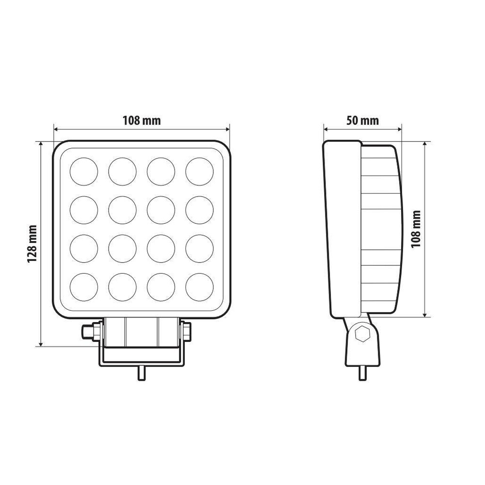 Εικόνα 3 από 4 — ΠΡΟΒΟΛΕΑΣ ΕΡΓΑΣΙΑΣ 9/32V 48W 16LED 2400lm 6.000K ΔΙΑΘΛΑΣΗΣ (WIDE BEAM) 128x108mm WL-31 LAMPA – 1 ΤΕΜ
