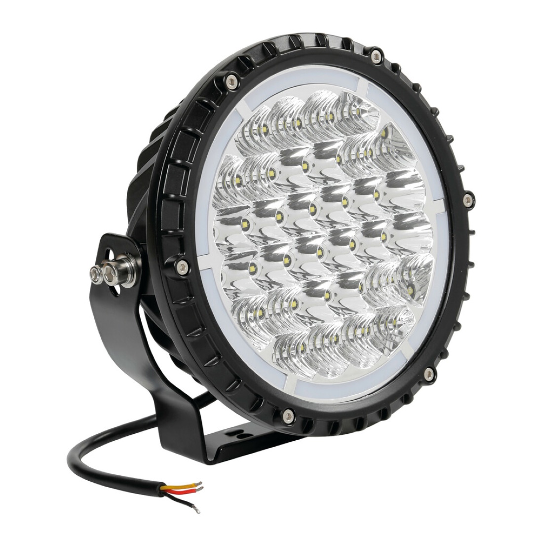 Εικόνα 1 από 8 — ΠΡΟΒΟΛΕΑΣ BEXTAR 10-30V 62 LED 73W 6.500Κ 6080lm ΚΑΡΦΙ ΜΕ NEON ΘΕΣΕΩΣ ΣΤΡΟΓΓΥΛΟΣ (195x205x65 mm) -1ΤΕΜ.
