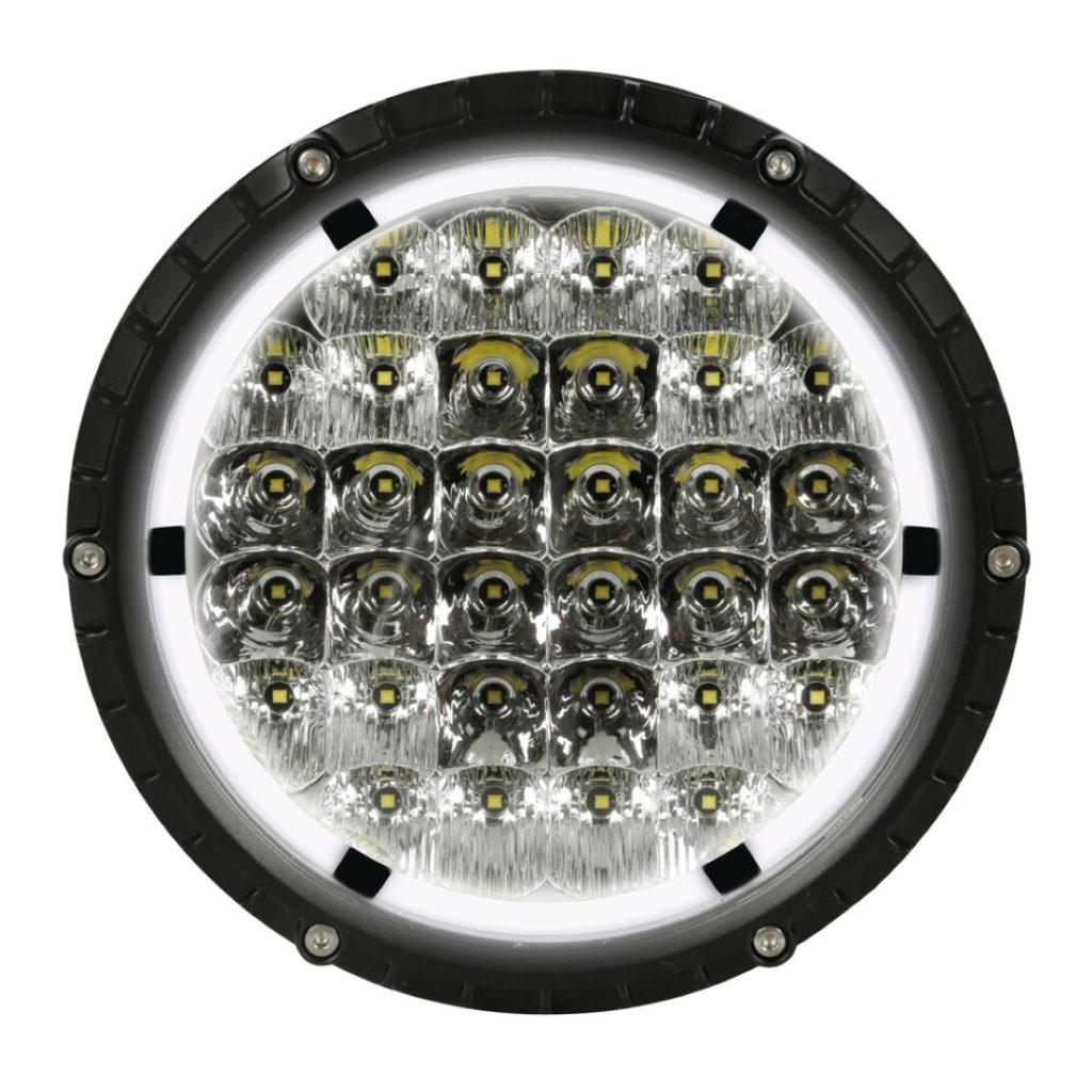 Εικόνα 4 από 8 — ΠΡΟΒΟΛΕΑΣ BEXTAR 10-30V 62 LED 73W 6.500Κ 6080lm ΚΑΡΦΙ ΜΕ NEON ΘΕΣΕΩΣ ΣΤΡΟΓΓΥΛΟΣ (195x205x65 mm) -1ΤΕΜ.