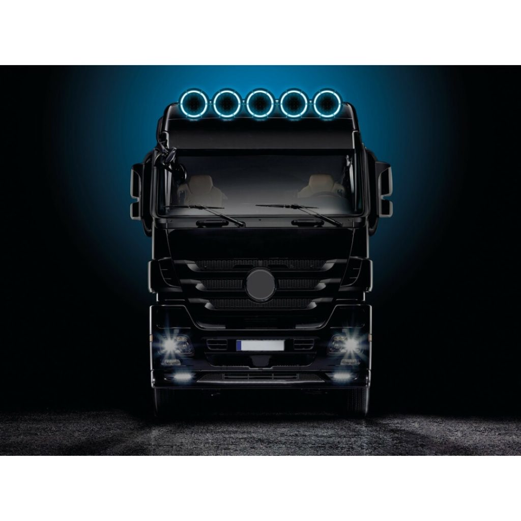 Εικόνα 7 από 8 — ΠΡΟΒΟΛΕΑΣ BEXTAR 10-30V 62 LED 73W 6.500Κ 6080lm ΚΑΡΦΙ ΜΕ NEON ΘΕΣΕΩΣ ΣΤΡΟΓΓΥΛΟΣ (195x205x65 mm) -1ΤΕΜ.
