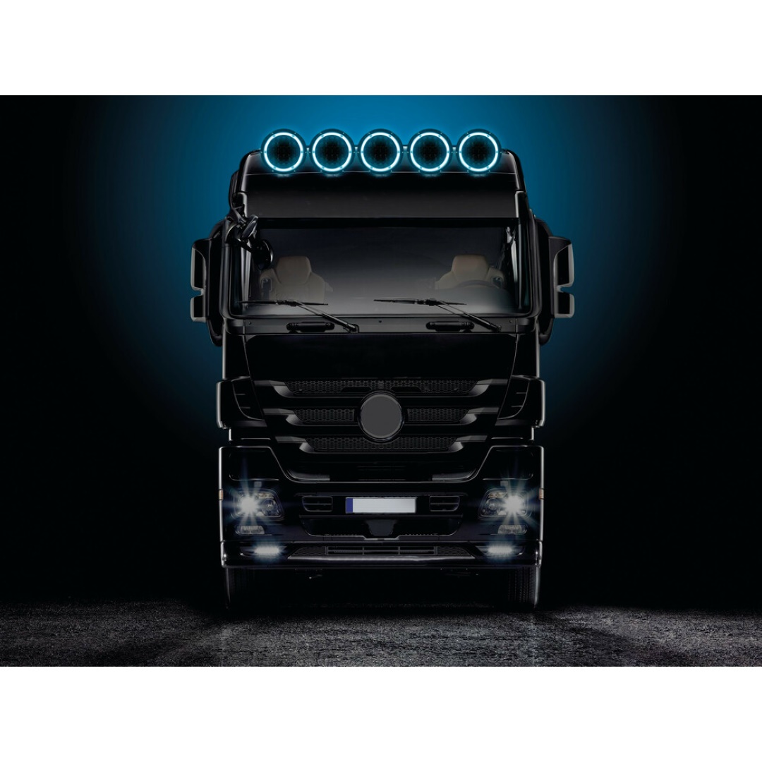 Εικόνα 7 από 8 — ΠΡΟΒΟΛΕΑΣ BEXTAR 10-30V 62 LED 73W 6.500Κ 6080lm ΚΑΡΦΙ ΜΕ NEON ΘΕΣΕΩΣ ΣΤΡΟΓΓΥΛΟΣ (195x205x65 mm) -1ΤΕΜ.