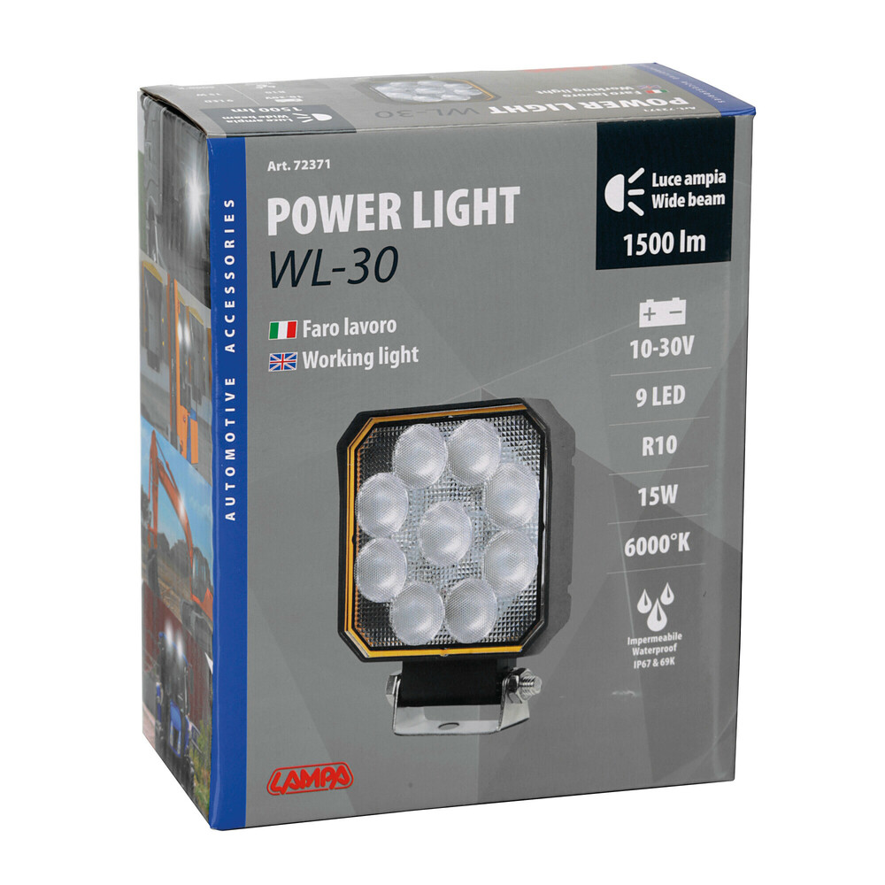 Εικόνα 6 από 6 — ΠΡΟΒΟΛΕΑΣ ΕΡΓΑΣΙΑΣ WL-30 10/30V 15W 1500lm 6.000k 9LED COMBO (ΔΙΑΘΛΑΣΗΣ) ΤΕΤΡΑΓΩΝΟΣ 130x110mm LAMPA – 1 τεμ.