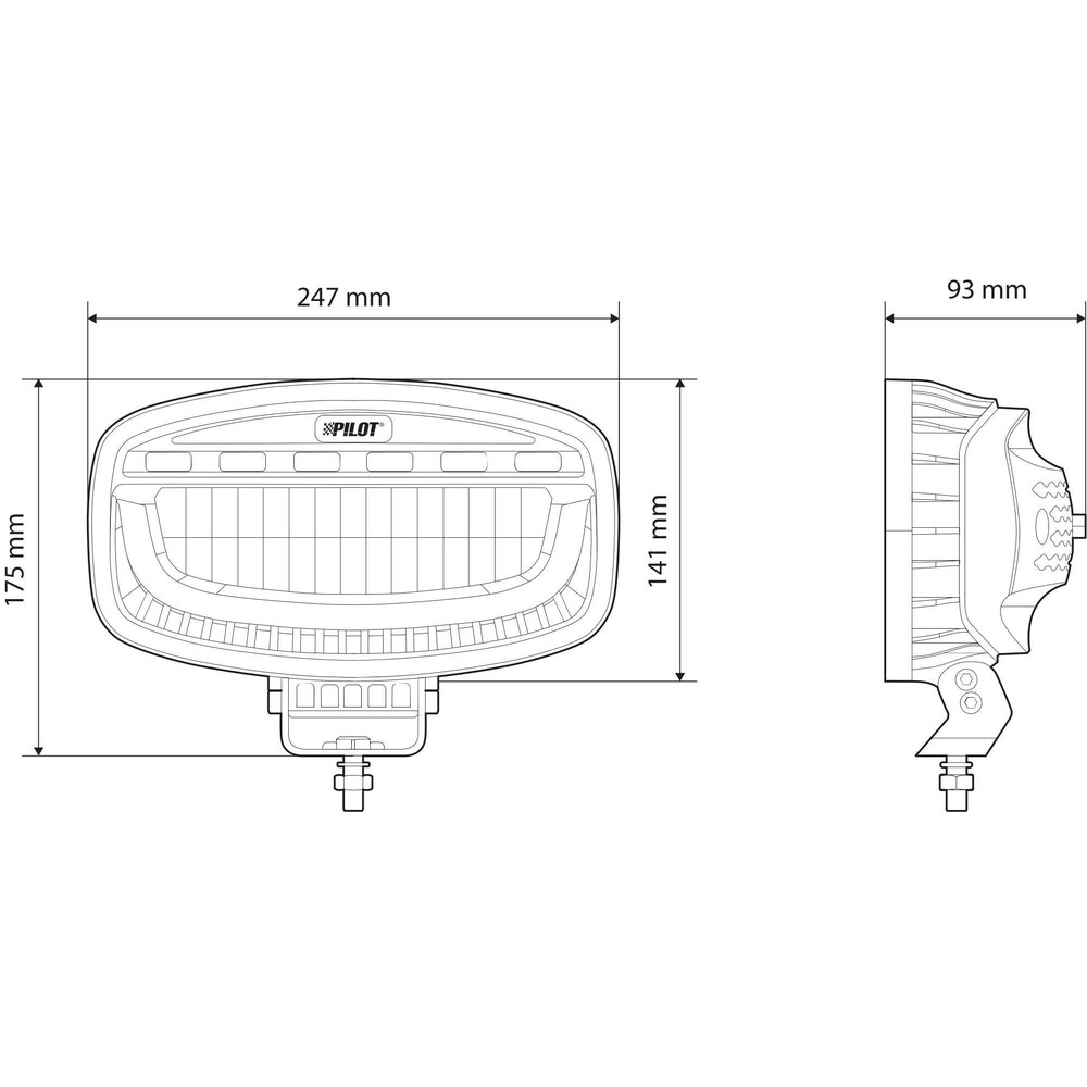 Εικόνα 8 από 9 — ΠΡΟΒΟΛΕΑΣ ΜΕ ΠΟΡΤΟΚΑΛΙ LED ΦΛΑΣ GLARE OVAL-PRO DEMON LINE 10>30V 51 LED 60W 3500lm 247x175x93mm LAMPA – 1 ΤΕΜ.