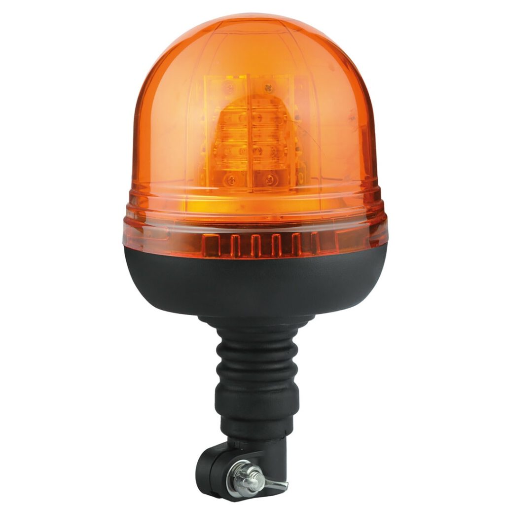 Εικόνα 1 από 5 — ΦΑΡΟΣ ΠΕΡΙΣΤΡΕΦΟΜΕΝΟΣ 16LED RL-10 9-32V 3 ΛΕΙΤΟΥΡΓΙΩΝ ΒΙΔΩΤΟΣ ΕΛΑΣΤΙΚΟΣ ΠΟΡΤΟΚΑΛΙ 130x221mm
