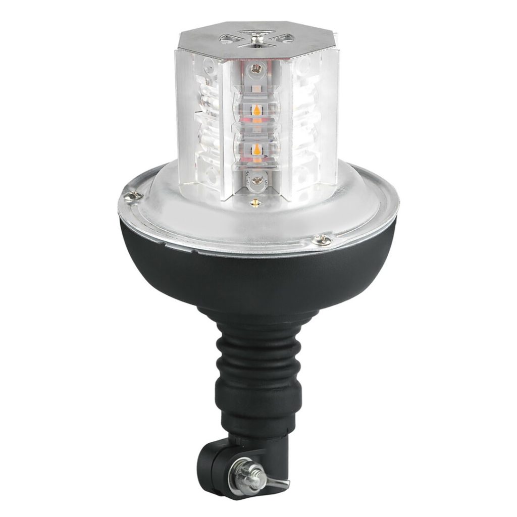 Εικόνα 2 από 5 — ΦΑΡΟΣ ΠΕΡΙΣΤΡΕΦΟΜΕΝΟΣ 16LED RL-10 9-32V 3 ΛΕΙΤΟΥΡΓΙΩΝ ΒΙΔΩΤΟΣ ΕΛΑΣΤΙΚΟΣ ΠΟΡΤΟΚΑΛΙ 130x221mm