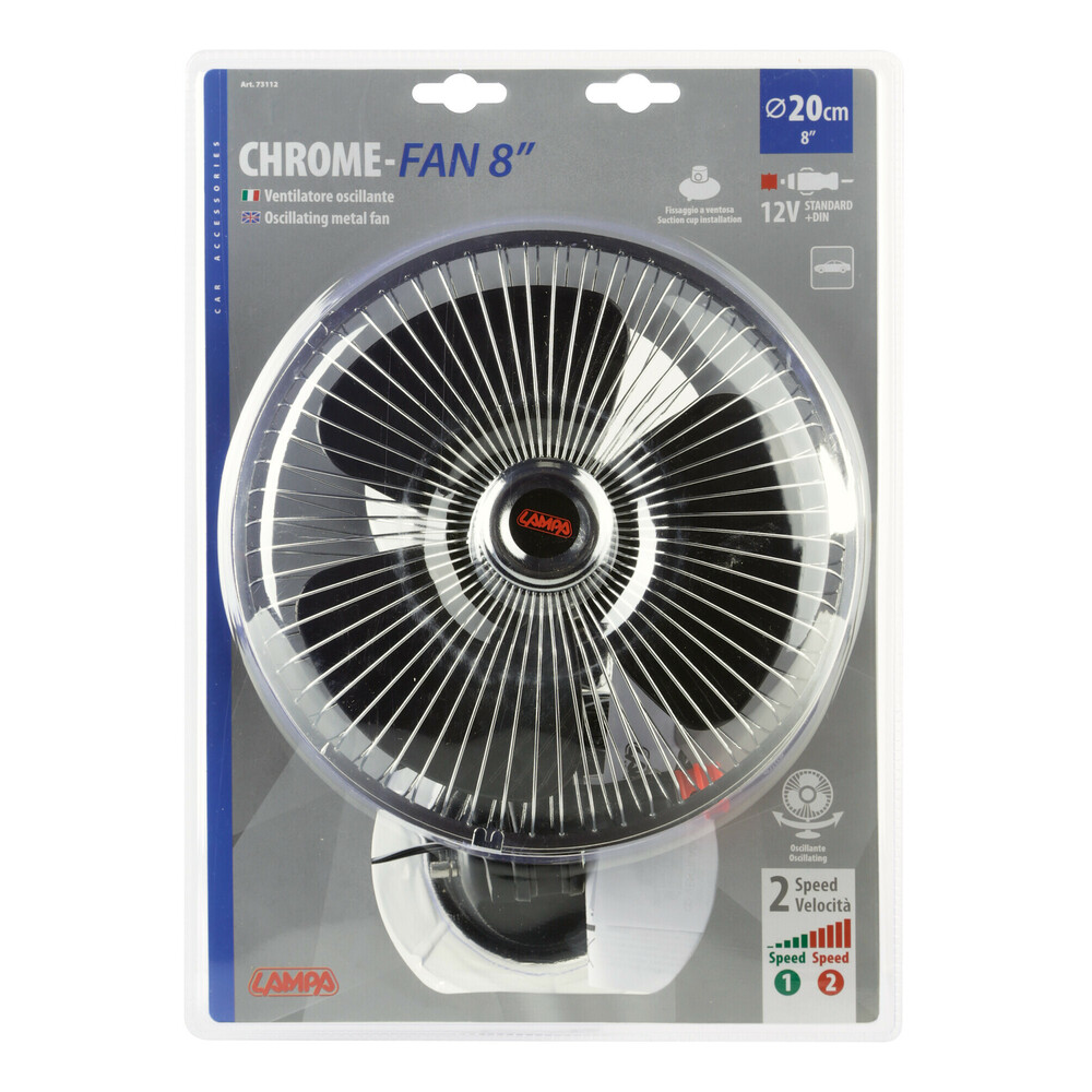 Εικόνα 2 από 2 — ΑΝΕΜΙΣΤΗΡΑΣ CHROME FAN 12V/16W (ΜΕ ΦΙΣ ΑΝΑΠΤΗΡΑ ΚΑΙ ΒΕΝΤΟΥΖΑ – Φ 20 cm)