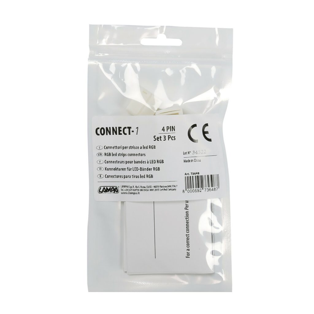 Εικόνα 3 από 3 — ΑΝΤΑΛΛΑΚΤΙΚΟ ΦΙΣ CONNECT-1 4 PIN ΓΙΑ ΤΑΙΝΙΑ LED RGB 3 ΤΕΜ