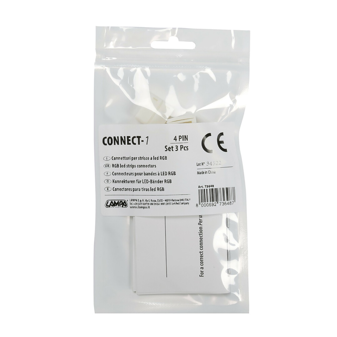 Εικόνα 3 από 3 — ΑΝΤΑΛΛΑΚΤΙΚΟ ΦΙΣ CONNECT-1 4 PIN ΓΙΑ ΤΑΙΝΙΑ LED RGB 3 ΤΕΜ