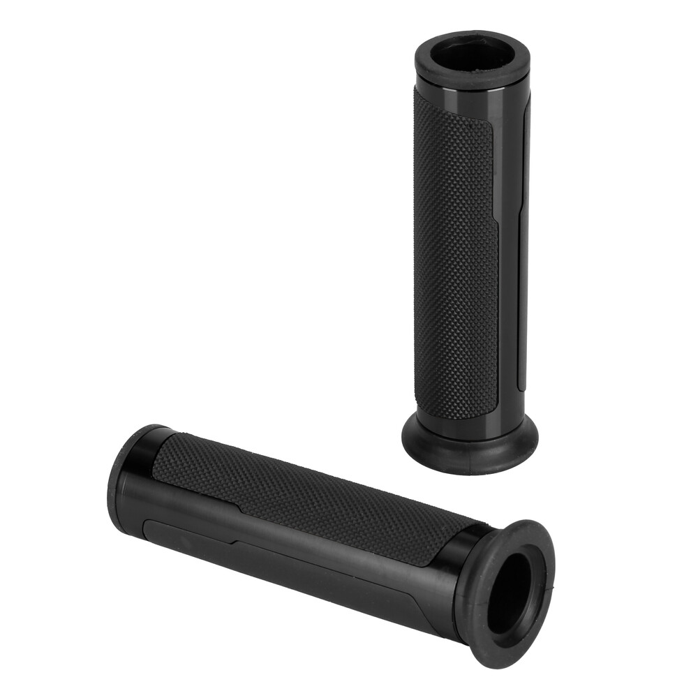 Εικόνα 1 από 3 — ΧΕΡΟΥΛΙΑ MOTO STYLE GRIP ΜΑΥΡΟ ΧΡΩΜΑ 22mm+25mm 12cm LAMPA – 2 τεμ.