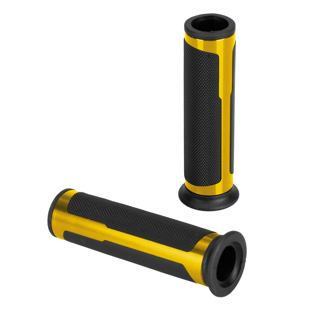 Εικόνα 1 από 2 — ΧΕΡΟΥΛΙΑ MOTO STYLE GRIP ΜΑΥΡΟ/ΧΡΥΣΟ ΧΡΩΜΑ 22mm+25mm 12cm LAMPA – 2 τεμ.