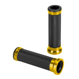 ΧΕΡΟΥΛΙΑ MOTO ALU GRIP ΜΑΥΡΟ/ΧΡΥΣΟ ΧΡΩΜΑ 22mm+25mm 12cm LAMPA - 2 τεμ.